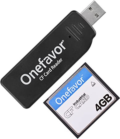 Onefavor USB Lettore Compact Flash CF Card Adattatore per Schede di Memoria Compatibile con Windows 11 10 (con scheda CF 4GB)