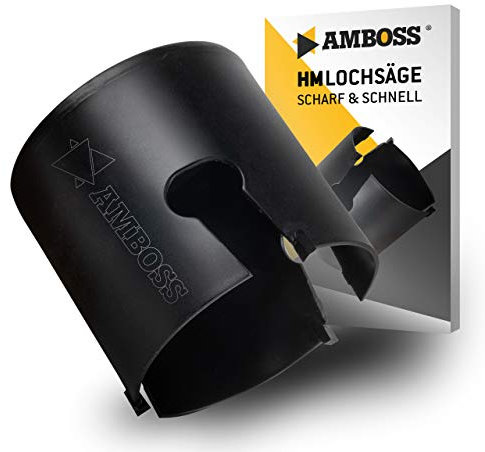 Sega a tazza HM da 83 mm per legno, piastrelle, fibrocemento, gesso, calcestruzzo aerato, plastica – Trapano a tazza/sega circolare/fresa – Profondità di taglio 58 mm – Filettatura M16 – senza