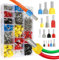 Lot de 2000 embouts de câble, 0,5 mm² à 10 mm², embouts de câble jumelés et embouts de câble à une ligne avec boîte de rangement, assortiment d'embouts de câble pour connexion de fil