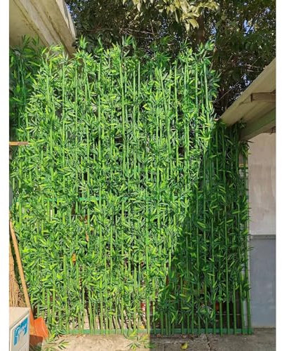 Bambú Árboles Artificiales 3ft 4ft 5ft 6ft 6.5ft Alto Pantalla de árbol de bambú de imitación, Árboles Artificiales Grandes para Porche Exterior, Greenery Privacidad Plantas realistas(1m/3.3ft High,5