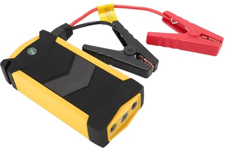 1000 A Auto Starthilfe, 15000 MAh 12 V Autobatterie Starthilfe mit 4 USB Anschlüssen, Tragbares Ladegerät und Jumper Batterie Booster Pack mit LED Taschenlampe (EU-Stecker