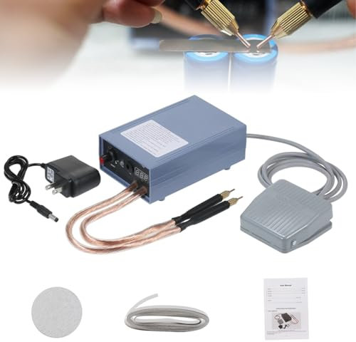 5000W Battery Spot Welder, 10 Gear Spot Adjustable Spot Welding Machine, Portable Handheld Welder with Spot Welding Pen/LCD Display, for 18650 Battery Pack/0.1-0.15mm Nickel Strip