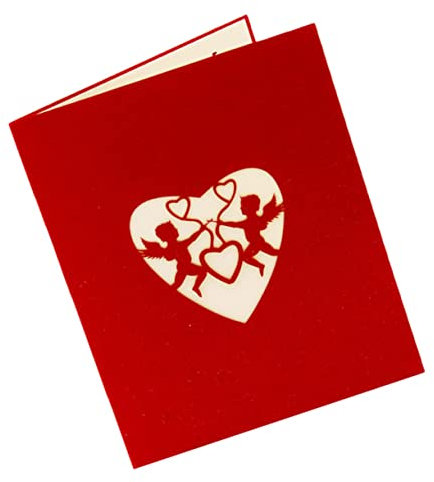 DIYEAH Grußkarten 3d Herz Muster Für Jahrestag Tag Herzförmige Design Karten Zarte