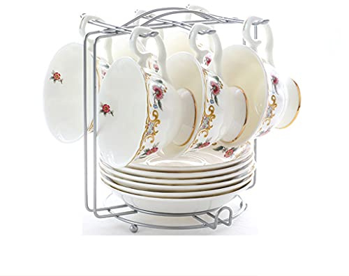 OWOHYG Teapots Tea Set 7 Piece Set Glass Inlay Silver Ceramic Filter Kung Fu Tea Maker Home Office