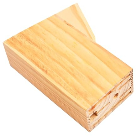 HOLIDYOYO Bloc à Couteaux en Bois Naturel Fentes de Tailles Variées, Support Ustensiles Cuisine Simple et Fonctionnel pour Rangement Cuisine
