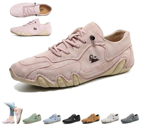 LOVEWLVNCL Chaussures Barefoot Femme Homme, VogLDeck Imperméables Respirantes Chaussures, Légères Antidérapantes Beck Shoes for Marche Outdoor, Randonnée, Voyage et Quotidien(Pink,38 EU)