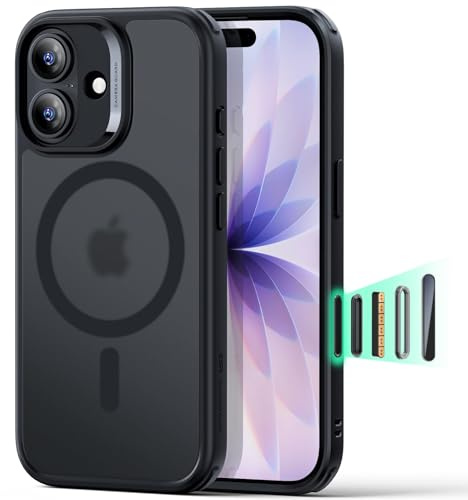 ESR Funda MagSafe para iPhone 17, Control de cámara, Negro Esmerilado | Control de cámara, Resistente al amarilleo, Ultra delgado, Protección caídas 3X militar, Funda magnética para móvil
