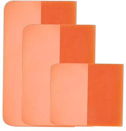 3 Stück Youzzei Rakel für Folie, Rakel Gummirakel Schwarz, Soft TPU Wickelschaber Folienrakel für folien Autozubehör Fenster Tönung Auto Werkzeug (Orange)