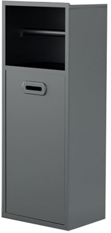 Armadio da bagno in acciaio inox, con cassetto per bidone della spazzatura, salvaspazio.