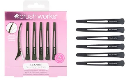 Brushworks No Crease Sectioning Hair Clips (Pack of 6)