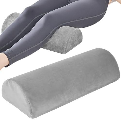 ASOUUNLD Halbmond Kniekissen Orthopädisches Lagerungsrolle aus Memory Schaum Nackenrolle Beinkissen für Seiten- & Rückenschläfer Bein Elevationskissen zur Entlastung von Knie Rücken (42x18x10 cm)