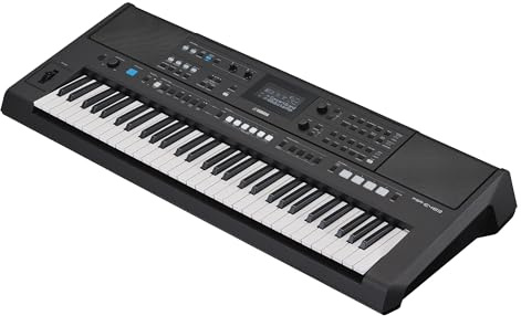 YAMAHA PSR-E483 Keyboard – Modern Portable Keyboard with 61 Touch-Sensitive Keys, 860 Voices with 15 Super Articulation Lite Voices, 345 Styles, High-Output Speakers and USB-C – Black