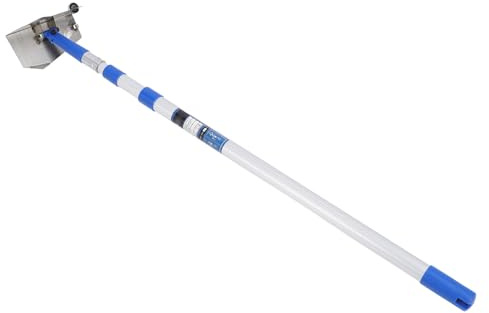 Ejoyous Wall Corner Drywall Scraper Stainless Steel Bearing Plaster Finishing Tool with 2 Meter Aluminum Alloy Telescopic Pole for Professional Painters and Decorators