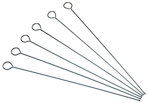 KitchenCraft Kebab Skewers Set, Reusable Grill Kebab Sticks, Stainless Steel, 3 cm (11.8)