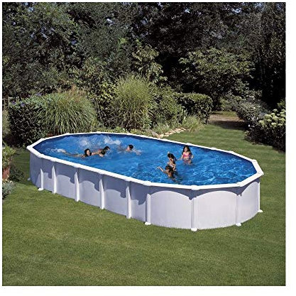 Gre KITPROV10288- Piscina Haiti desmontable ovalada de acero color blanco 1000x550x132 cm