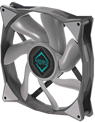 Iceberg Thermal IceGALE Xtra 140 mm PWM Kugellager Hochleistungs-Gehäuselüfter, Grau