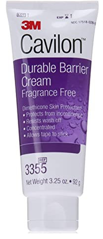 3M Cavilon Durable Barrier Cream Fragrance Free 3.25 ounce (92g) Tube (Pack of 2)