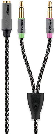Cabstone Bärbar dator/headsetadapter metall (för användning av smartphone-headset på PC/laptop), svart