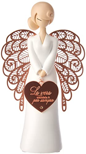 You are an angel, Figura de ángel con corazon blanco y rojo, Enesco