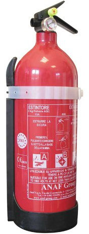 CORA 000126804 Estintore a Polvere 2 kg, Classe 8A 70B -C con Supporto