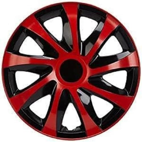 NRM ko237 Enjoliveur Draco CS, Noir/Rouge, 13 , Lot de 4