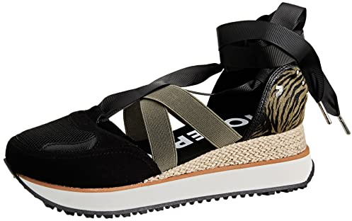 Sneakers Negras Tipo Espadrille para Mujer SETTALA