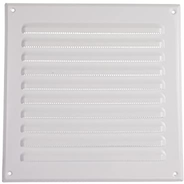 ventilación Systems - 8 x 8 pulgadas - Blanco - Cubierta de ventilación de metal - Rejilla cuadrada de ventilación - Cubierta de rejilla - visualización de insectos incorporada - Ventilación HVAC para
