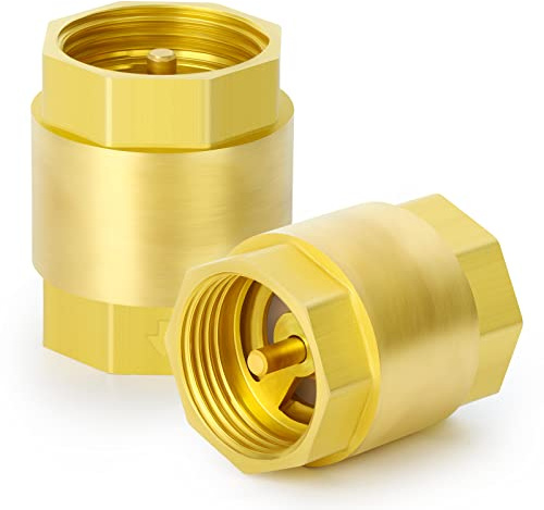 ERGAOBOY Lot de 2 clapets anti-retour en laiton BSP de 1,9 cm pour réparation de jardin, pompe, machine à laver