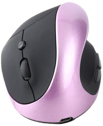 Tonysa Souris Verticale sans Fil, Souris Verticale Optique sans Fil 2,4 GHz, Souris sans Fil Mobile à Poignée Ergonomique pour Main Droite, Souris Verticale pour Ordinateur Portable, (Violet)