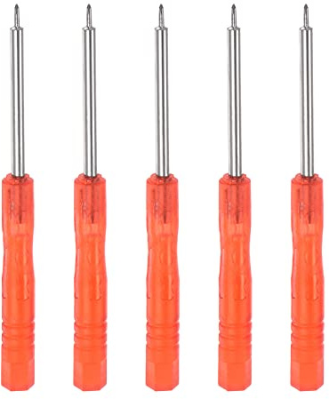 sourcing map 5pcs Mini Phillips Tournevis 1.2mm Croix Tête (Rouge) | pour Montre Lunettes Électronique Réparation