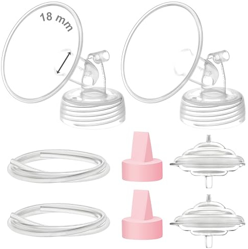 Maymom Pumpenteile Compatibili con Spectra S1/S2/9 Plus; 18-mm Flansch und Duckbill-Ventil; nicht originale Ersatzteile