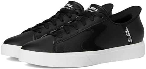 Skechers Eden LX Strando - Tenis sin Cordones para Hombre, Negro y Blanco, 41 EU