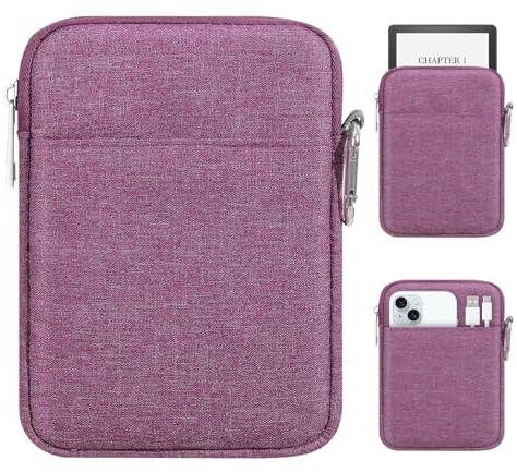 MoKo 6-7 eReader Sleeve Tasche für 7 ereader Colorsoft Signature Edition, All-New 6 ereader 11th Gen 2022/10th Gen 2019/8th Gen 2016, 6.8 ereader Paperwhite 11th/10th Gen 2021/2018, Violett