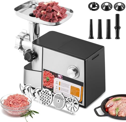 CYTBEK Sausage Enema Machine Mince, 1000w Electric Meat Grinder, with Anti-slip fixed feet Multiple cooling holes, ground Meat/enema/meatballs, Food Grinding Mincing Machine