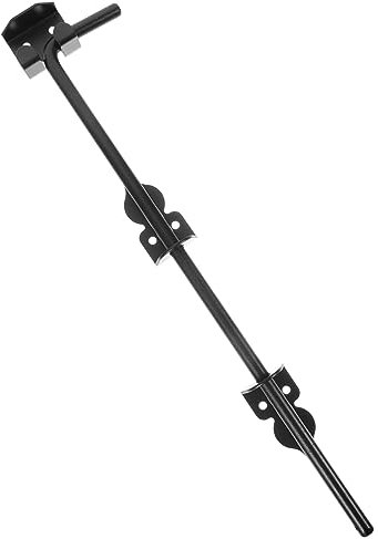 HOMOCONO Wooden Fence Gate Latch Heavy Duty Lock Thicken Door Lock Latch Outdoor Gate Hardware Black Spray Paint