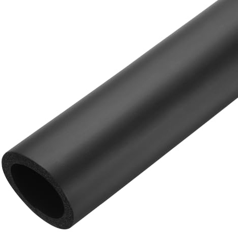 QUARKZMAN 1 x 1m Rohrisolierung Schaumstoff für Fitnessgeräte Schwarz | Durchmesser 40mm Isolierstärke 7mm, Heizungsrohr Verkleidung, Rohre Handhaben