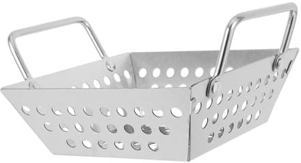 Cesta de parrilla de acero inoxidable con múltiples agujeros para asar al aire libre