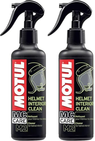 Motul - Spray Nettoyant Intérieur Casque Moto - Nettoyage en Profondeur – Action Anti-Odeurs Immédiate - Respectueux de la Peau - MC Care Helmet Interior Clean M2-250 ML (Lot de 2)