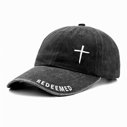 Sunlark Christian Caps für Männer Frauen, Jesus Kreuzstickerei Baseballcap | Verstellbar Baseballkappe Christian Geschenk, Religiöse Glaubensaccessoire Geschenk