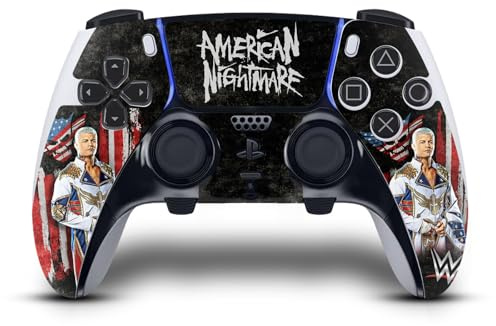 Head Case Designs Officially Licensed WWE American Nightmare Portrait Cody Rhodes Vinyl Sticker Gaming Skin Decal Cover Compatible With Sony PlayStation 5 PS5 DualSense Edge Controller