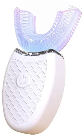 Brosse à dents électrique intelligente automatique en U 360° – Brosse ultrasonique silicone, rechargeable USB, étanche IPX7, blanchiment dentaire, nettoyage rapide pour adultes & enfants