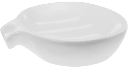 TOYANDONA Ceramic Soap Dish with Drainage White Bathroom Decor Soap Drainer Dish Minimalist Sponge Holder for Shower Kitchen Sink Porcelain Tray