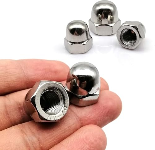 Eichelmuttern, Hardware-Muttern Hutmuttern, Sechskantmutter mit Kegelgewinde, dekorative Sechskantkappe aus Edelstahl