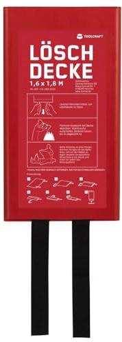 TOOLCRAFT TO-10307448 Löschdecke mit Montagebox 180 mm x 160 cm