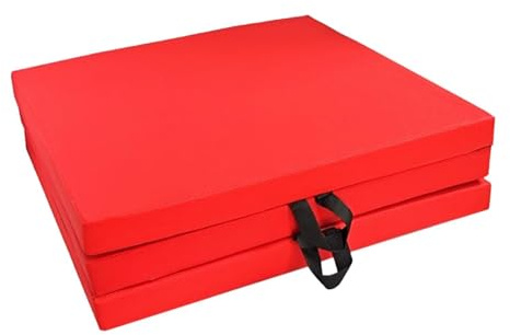 Fxzqgnh Colchoneta de Ejercicio Plegable Ideal para Gimnasia Entrenamiento Muscular Juegos Infantiles con Asa Portátil Y Relleno EPE Adecuada para Mujere