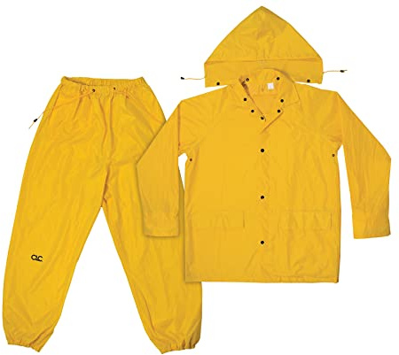 Clc R1022x 3 Piece Heavyweight Pvc Rain Suit, Yellow, 2xl