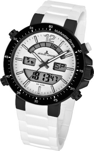 Jacques Lemans Unisex-Armbanduhr Milano Analog - Digital Silikon 1-1712P