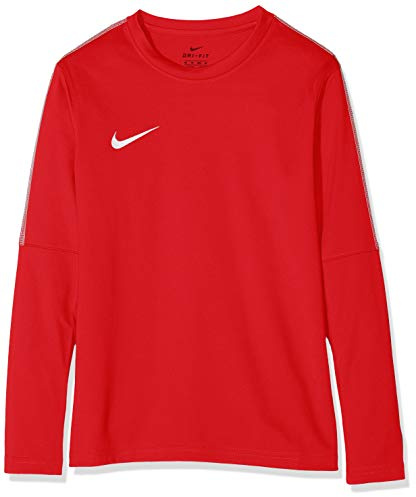 NIKE Barn torr PARK18 fotboll rund topp långärmad T-shirt - svart/vit/L