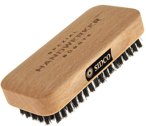 SIDCO Handwerkerbürste Nagelbürste Wildschweinborste Handwaschbürste Waschbürste dunkel