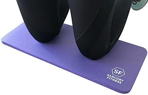 Sargoby Fitness Yoga Knieschoner 15 mm dick um Knie Ellenbogen Unterarme und Handgelenke zu polstern Pilates Knieschoner (Violett)